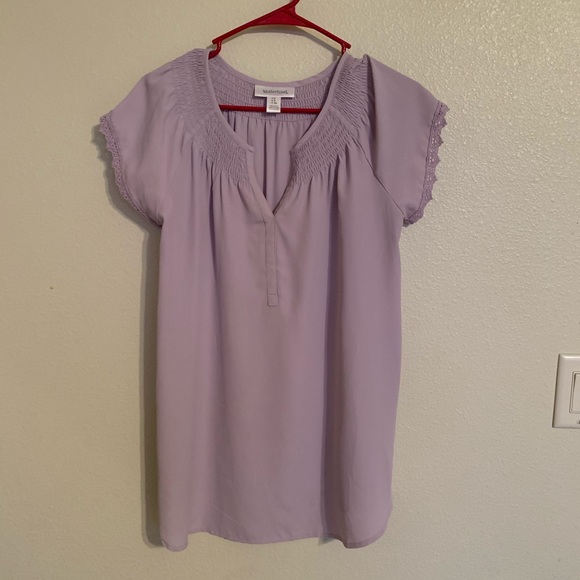 Lavender Motherhood Maternity Flowy Top - Picture 1 of 1